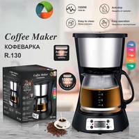 Cafetière automatique 1000W avec système anti-goutte, fonctionnement facile, fonction de brassage rapide, cafetières électriques à filtre pour la maison