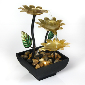 Fontaine décorative en fer forgé Chunshan avec rétroéclairage, forme irrégulière, pour bureau, ornement lumineux Feng Shui - Product Image 2