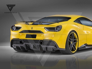 Alerón Trasero de Fibra de Carbono Novt para Ferrari <span class=keywords><strong>488</strong></span> GTB <span class=keywords><strong>Spider</strong></span> 2015-2017 - Product Image 4