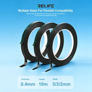 RELIFE <span class=keywords><strong>HX1</strong></span> 2/3/5mm Film Vert Mousse Noire Ruban Adhésif Double Face Lot de 5 pour Réparation d'Écran de Téléphone Portable, Outils d'Étanchéité et d'Amortissement - Product Image 2