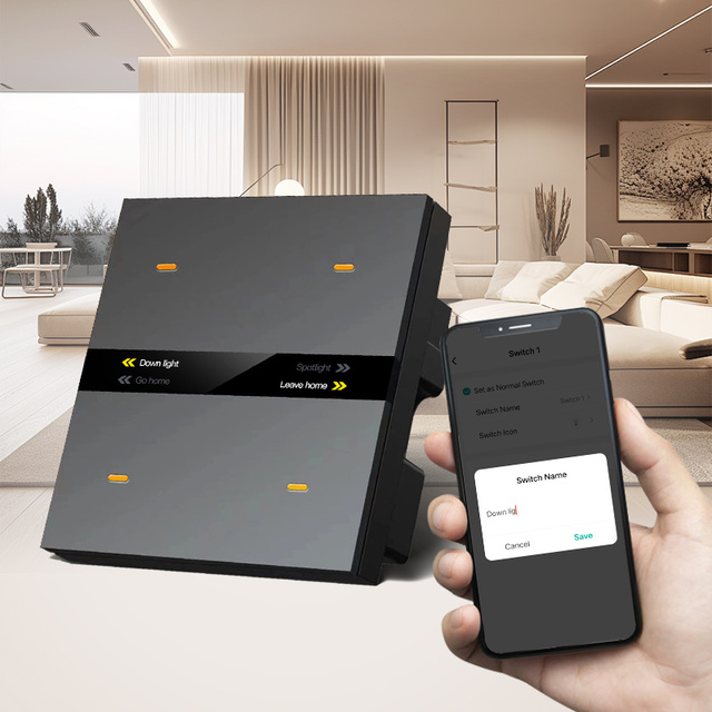For Tuya Smart Central Control Screen 4-Way Touch Panel Smart Switch Panel for Hotels ZIGBEE Smart Home Panel with Smart Socket