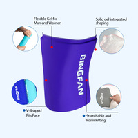Compresses de gel réutilisables thérapeutiques chaudes/froides en tissu nylon, enveloppement multifonctionnel chaud/froid pour le genou
