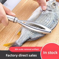 Écailleur à poisson en acier inoxydable 304, compatible lave-vaisselle, outil de cuisine manuel de Yangjiang pour enlever les écailles de poisson