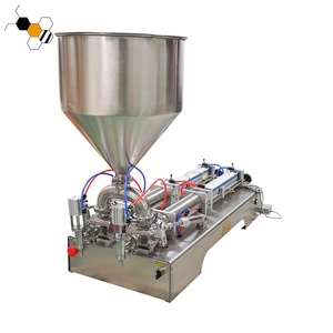 Máquina de llenado de miel de 2 boquillas semiautomática Máquina de llenado de botellas gruesas de pasta semiautomática neumática para líquidos - Product Image 1