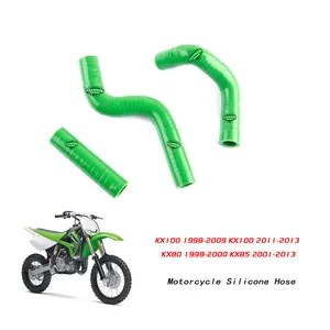 Tuyau de refroidissement de radiateur en silicone pour moto KAWASAKI KX100 1998-2009 KX100 2011-2013 KX80 1998-2000 KX85 2001-2013 Tuyau