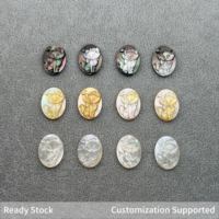 Perhiasan Mutiara Pola Kucing Marie Ukiran CNC Laris Manis, Cangkang Alami untuk Kalung & Gelang DIY