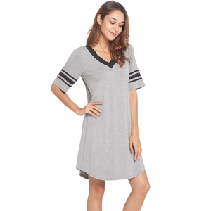 Abito <span class=keywords><strong>da</strong></span> <span class=keywords><strong>notte</strong></span> morbido <span class=keywords><strong>per</strong></span> ragazze camicia <span class=keywords><strong>da</strong></span> <span class=keywords><strong>notte</strong></span> a manica corta <span class=keywords><strong>camicie</strong></span> <span class=keywords><strong>da</strong></span> <span class=keywords><strong>notte</strong></span> in bambù <span class=keywords><strong>da</strong></span> donna - Product Image 2