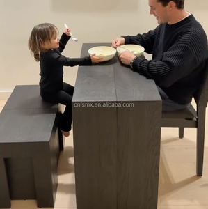Ensemble de <span class=keywords><strong>table</strong></span> et de chaises de salle à manger <span class=keywords><strong>extensible</strong></span> pour 6 à 12 personnes <span class=keywords><strong>avec</strong></span> banc de 300 cm - Product Image 6