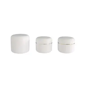 Белый пластиковый контейнер для косметических кремов с серебряной крышкой, 10 г, 20 г, 50 г, 100 г, 250 г