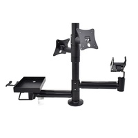 Support multifonction professionnel pour 2 écrans + terminal de point de vente + scanner + imprimante