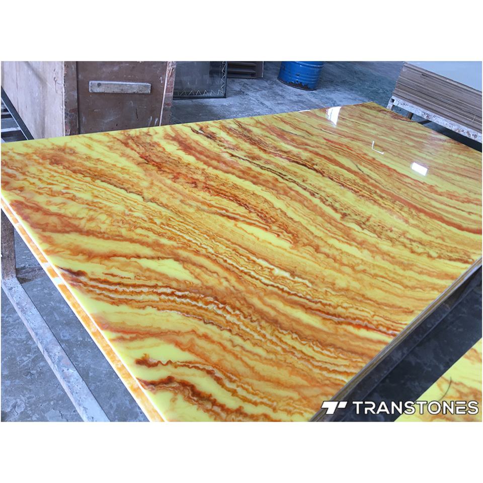 Alabaster Acrylic Sheet - Translucent Onyx Artificial Stone Slab, High ...