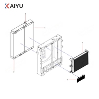 Ensemble de radiateur d'excavatrice 60284992 160801010110A 160801010049A compatible avec l'excavatrice Sany SY245, pièces de refroidissement du moteur