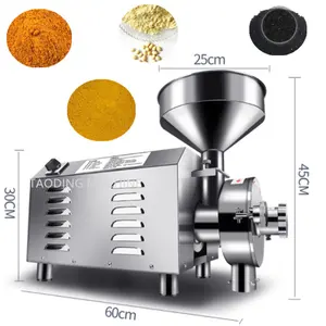 Aço inoxidável farinha moagem milho arroz moagem grão moedor máquina café feijão moedor trigo moagem máquina para casa