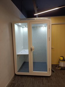 Cabina Ufficio Mobile Portatile Insonorizzata Pod per Riunioni Cabina Telefonica Isolata Acusticamente Postazioni Ufficio Private - Product Image 4