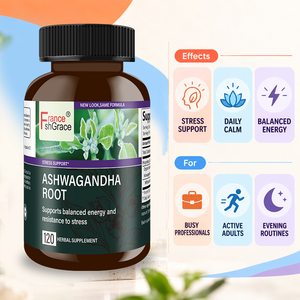 Extrait de plantes d'ashwagandha personnalisé Shecome, 120 capsules, soutient l'humeur et la gestion du stress chez les femmes et les hommes, capsules d'ashwagandha à base de plantes - Product Image 4