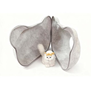 Cama de Fieltro de Alta Gama para Múltiples Gatos, Perros y Animales Pequeños, Cueva Acogedora y Cálida para Interiores, con Patrón Sólido, Lavable, Incluye Colchón - Product Image 2