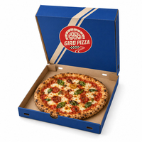 Cajas de Pizza Corrugadas Ecológicas con Logotipo Personalizado, Aptas para Alimentos, para Restaurantes, Cafeterías, Comida para Llevar y Entrega a Domicilio
