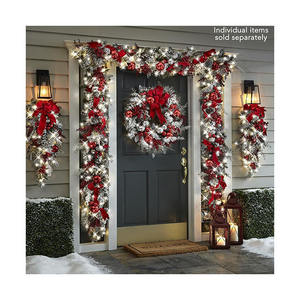 <span class=keywords><strong>Ghirlanda</strong></span> Natalizia Merry Christmas Ornamento per <span class=keywords><strong>Porta</strong></span> d'Ingresso Decorazione Murale <span class=keywords><strong>Ghirlanda</strong></span> di Pino Artificiale per Feste Anello Floreale Natalizio - Product Image 1