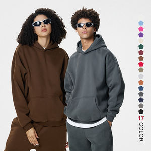 مخصص 350gsm قطن فارغ سميك صوفي ثقيل الوزن كبير الحجم هوديس مخصص طباعة شعار الرجال هوديس وبلوزات - Product Image 1