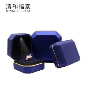 FORTE Luxury Custom Diamond <b>LED</b> <b>Light</b> Jewelry Full Set <b>Box</b> with LedNecklace Earrings Wedding - Product Image 3