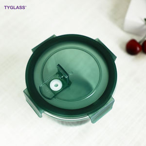 وعاء زجاجي سلطة ملون كهرماني لفرن الميكروويف - Product Image 3