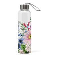 Bouteille d'eau en verre transparent réutilisable, 500ml, 1litre, sans logo, bouteille d'eau pour sport, vente en gros