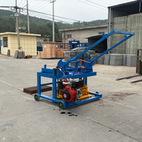 Machine mobile de fabrication de blocs de béton QMY4-45 pour projets de construction, machine semi-automatique de fabrication de briques creuses