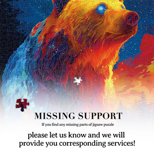 Puzzle en papier Starlit Spirit Bear, puzzle rectangulaire stimulant pour adultes de 1000 pièces, œuvre d'art colorée sur le thème de l'ours cosmique - Product Image 5
