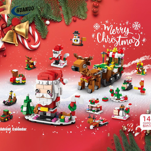 Advents kalender Weihnachten Weihnachts baum Zug Spielzeug 12 Boxen 544PCS Weihnachten Countdown Geschenke Kinder Mini Blocks Spielzeug Gebäude - Product Image 6