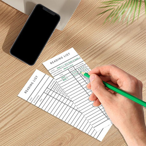 Tùy Chỉnh Cá Nhân Thư Viện Thẻ Cuốn Sách Theo Dõi Notecard Danh Sách Đọc Bookmark Cho Những Người Yêu Sách - Product Image 4