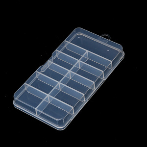 Boîte de rangement transparente en plastique à 11 compartiments pour 100 embouts d'ongles – Organisateur de manucure - Product Image 3