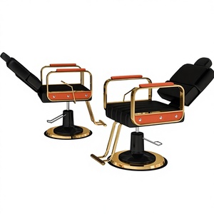 Poltrona da Barbiere Reclinabile e Girevole Regolabile per Saloni di Parrucchieri - Materiale in PVC per Servizi di Permanente/Tintura/Trattamento - Product Image 1