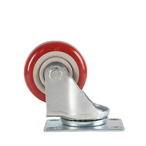 Hochwertige mittelschwere PU-feste Universal rad möbel Hoch leistungs wagen Langlebige Rad rollen aus <span class=keywords><strong>China</strong></span>-Gummi Stahl Eisen - Product Image 4