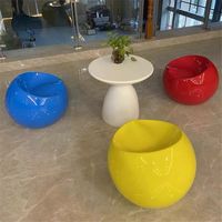 Ensembles de chaises et tabourets en plastique en forme de pomme, modernes et confortables, pour salle à manger, extérieur, parc, centre commercial, mobilier public, résistant à l'eau