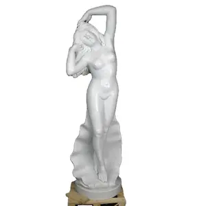 Doğal taş yong çıplak kadın heykel mermer kız taş heykeli
