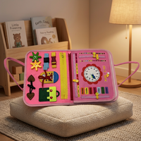 Livre d'activités Montessori en feutre pour tout-petits, livre sensoriel réutilisable avec autocollants magiques, jouets éducatifs pour enfants, cadeaux