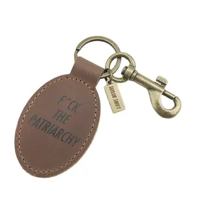 Factory Sale Genuine Leather Key Chain Fashionable Custom Key Chain Metal Logo 2022 New Style Leather Key Ring