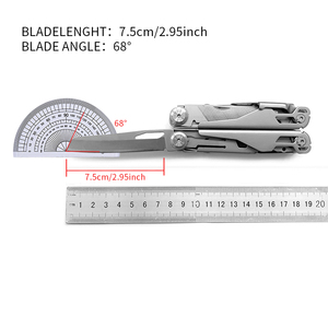 18 In 1 Silverกลางแจ้งสแตนเลสพับFull LockingผสมCamping Multitoolคีมบิตไดร์เวอร์ - Product Image 4
