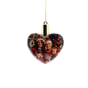 Boules <span class=keywords><strong>de</strong></span> Noël <span class=keywords><strong>en</strong></span> plastique à sublimation vierge Ornements suspendus <span class=keywords><strong>de</strong></span> Noël avec photo personnalisée pour l'impression <span class=keywords><strong>de</strong></span> bricolage - Product Image 3