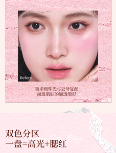Prix de gros VEECCI nouveau blush en poudre double haute brillance qui peut illuminer et améliorer l'apparence - Product Image 2