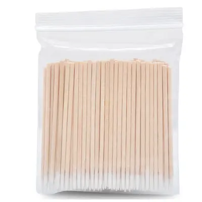 7Cm/10Cm 1000 Stks/zak Enkele Kop Wattenstaafje Wood Sticks Tip Cleaning Bud Voor Permanente Wenkbrauw Wegwerp micro-Kleine Puntige