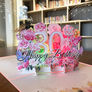 Biglietto Pop-Up con biglietto luminoso di compleanno musicale per bambini di compleanno biglietto di auguri musicale 3d regalo per feste di compleanno bambino mostrato - Product Image 5