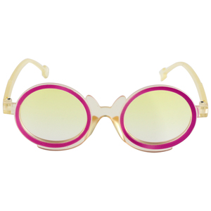 Lunettes de soleil pour enfants de couleur crème de style de personnalité de style de mode à monture ronde pour garçons et filles lunettes de soleil d'ombrage pour bébé - Product Image 5