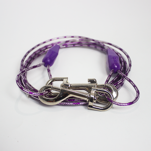 Cable <span class=keywords><strong>de</strong></span> amarre para perros <span class=keywords><strong>de</strong></span> alta resistencia, correa <span class=keywords><strong>de</strong></span> alambre <span class=keywords><strong>de</strong></span> acero suave para perros, Clips <span class=keywords><strong>de</strong></span> plástico <span class=keywords><strong>de</strong></span> hierro Superior, Simple al aire libre para acampar, patio, corredor para perros - Product Image 3