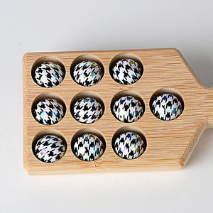 Accessoires DIY de 16 mm avec motif jacquard imprimé UV coloré et ornés de perles, tels que bracelets, stylos, porte-clés, chaînes de sac et autres articles. - Product Image 5