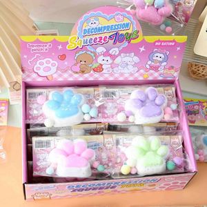 Kawaii Toy Wholesale TPR Cat Paw/<b>Bear</b> Claw Squishy Toy Toys for Stress Relief Hot-selling <b>Cute</b> Colorful cat Paw - Product Image 2