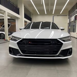 Kit de carrosserie de calandre chromée pour <span class=keywords><strong>Audi</strong></span> A7/<span class=keywords><strong>S7</strong></span> 2019-2022 Modification avant en maille ABS noire compatible avec C8/<span class=keywords><strong>S7</strong></span> général - Product Image 3