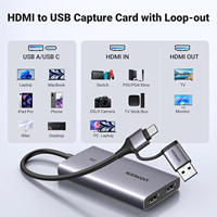 Carte de capture UGREEN CM726 HD-MI 2K 30 ips, sortie en boucle 4K, convertisseur vidéo HD-MI vers USB Type-C pour ordinateur, streaming en direct et enregistrement