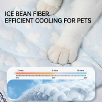 Coussin rafraîchissant pour animaux de compagnie Touchdog Cloud Series, en fibre de glace respirante, pour l'été, pour chien, pour extérieur