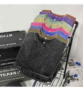 Camiseta de Algodón Lavado de Alto Gramaje para Hombre, Corte Relajado, Venta al por Mayor de Fábrica, OEM, Personalizada, Marca Privada - Product Image 2
